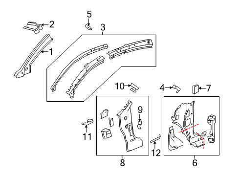 2016 Buick LaCrosse Hinge Pillar Diagram