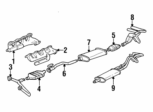 1988 Chevy C3500 Exhaust Manifold, Passenger Side Diagram for 14025568