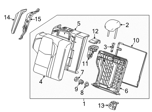 2016 Cadillac ATS Rear Seat Components Diagram 4 - Thumbnail