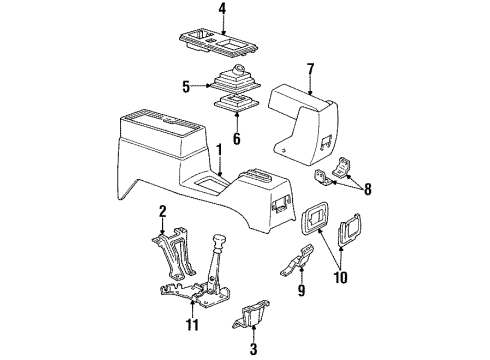 1990 Chevy Cavalier Shift Boot Diagram for 22553175