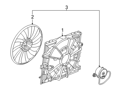 2018 Cadillac CT6 Cooling System, Radiator, Water Pump, Cooling Fan Diagram 6 - Thumbnail