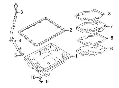 2003 Chevy Tracker Transmission Pan Diagram for 91172417