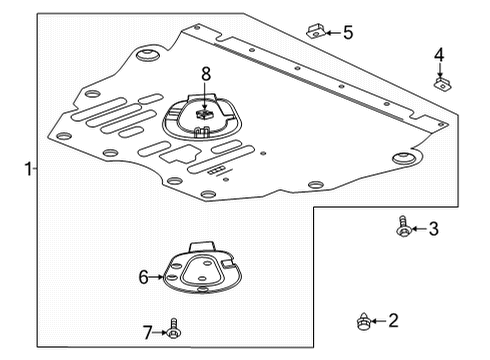 2022 Chevy Trailblazer Splash Shield Diagram for 60005893