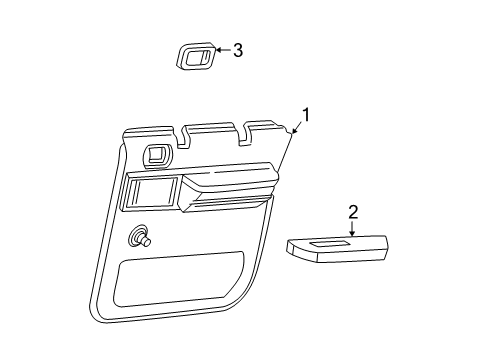 2006 Cadillac Escalade ESV Interior Trim - Rear Door Diagram