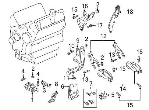 2001 Chevy Impala Mount Bracket Diagram for 10216970