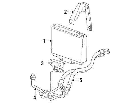 1990 Chevy K3500 Oil Cooler Diagram for 15557751