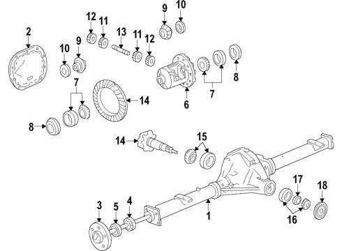 2015 GMC Canyon Differential Case Diagram for 84640877