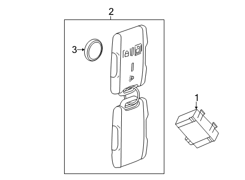 2016 GMC Sierra 2500 HD Keyless Entry Components Diagram