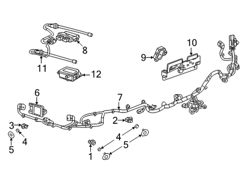 2021 Cadillac Escalade ESV Electrical Components - Rear Bumper Diagram