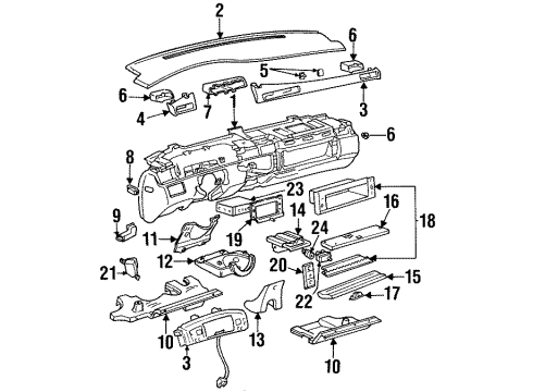 1993 Cadillac Seville Instrument Panel Diagram