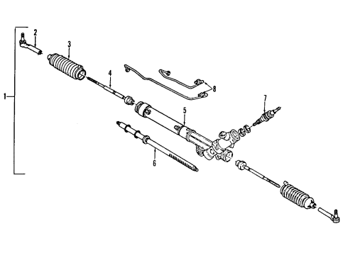 1995 Oldsmobile Silhouette P/S Pump & Hoses, Steering Gear & Linkage Diagram