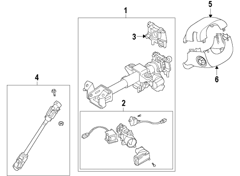 2009 Pontiac G3 Steering Wheel Diagram for 96875277