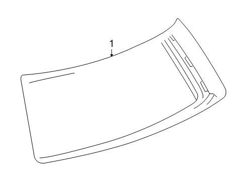 2008 GMC Acadia Lift Gate - Glass & Hardware Diagram