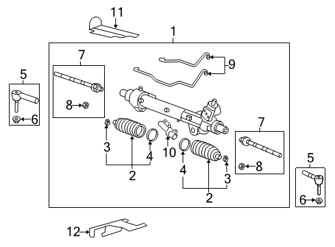 2013 Chevy Traverse P/S Pump & Hoses, Steering Gear & Linkage Diagram 2 - Thumbnail