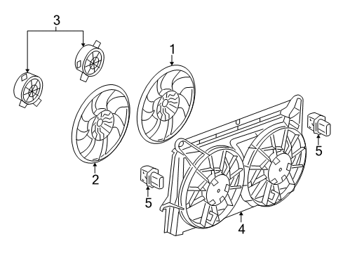 2013 GMC Yukon Cooling System, Radiator, Water Pump, Cooling Fan Diagram 3 - Thumbnail