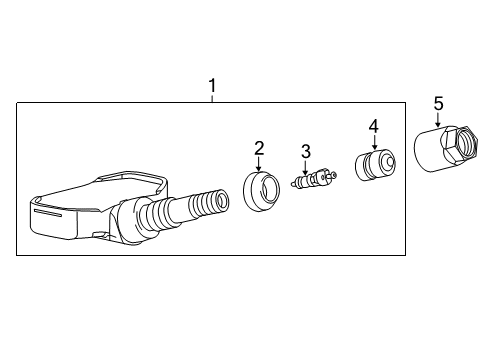 2013 Cadillac ATS TPMS Sensor Diagram for 22959744