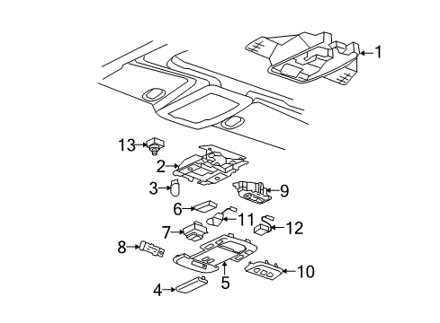2011 Buick Lucerne Overhead Console Diagram