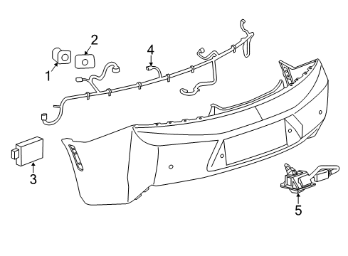 2017 Chevy Camaro Electrical Components - Rear Bumper Diagram