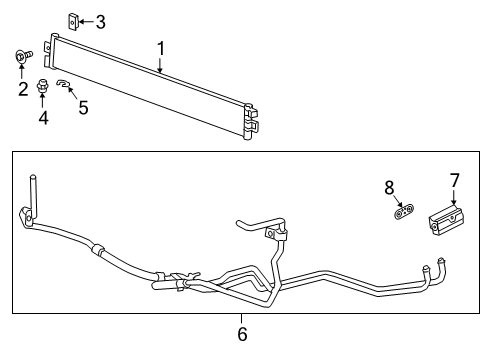 2023 Chevy Silverado 1500 Cooler Pipe Diagram for 87847291