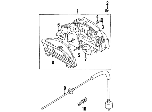 1999 Chevy Metro Speedometer Cable Diagram for 30020157