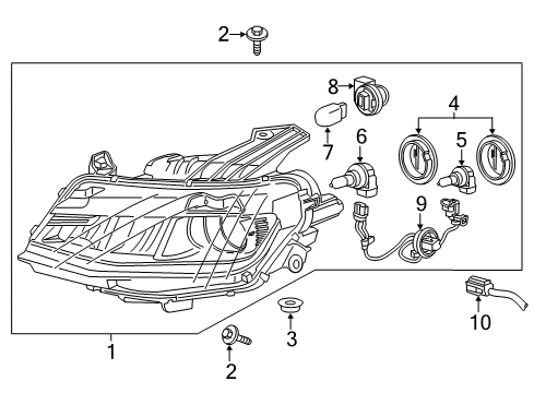 2017 Chevy Camaro Bulbs Diagram 2 - Thumbnail