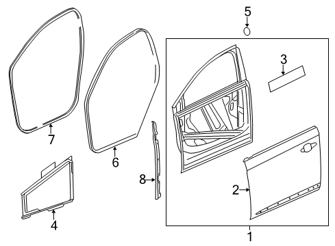 2019 Chevy Impala Front Door Diagram