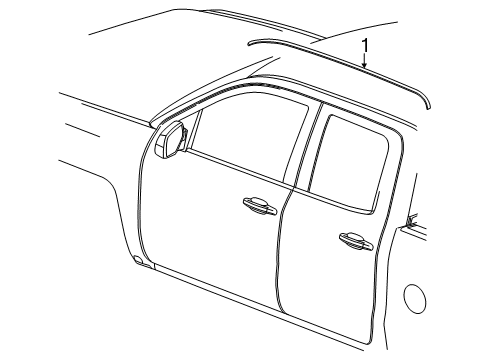 2019 Chevy Silverado 3500 HD Exterior Trim - Cab Diagram