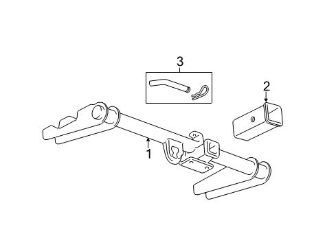 2012 GMC Sierra 2500 HD Trailer Hitch Components Diagram