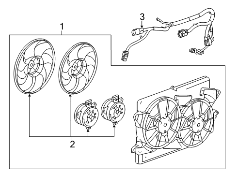 2018 Buick LaCrosse Fan & Motor, Driver Side Diagram for 84000792
