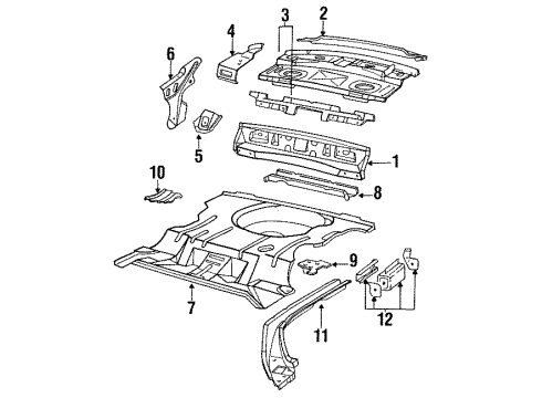1994 Chevy Lumina Panel Below Lid, Rear Diagram for 10127911