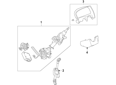 2008 Saturn Vue Steering Column, Steering Wheel & Trim Diagram 6 - Thumbnail
