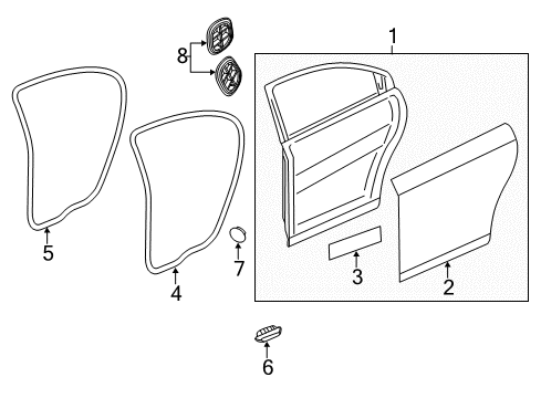 2014 Chevy Volt Rear Door Diagram