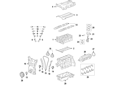 2013 Chevy Spark Timing Chain Diagram for 25190533