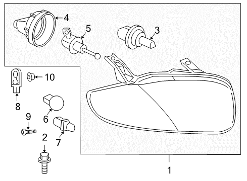 2005 Chevy Cavalier Bulbs Diagram