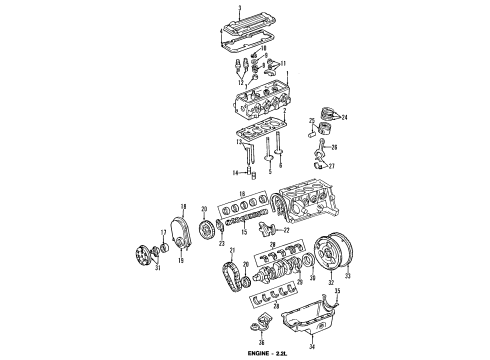 1997 Chevy S10 Front Mount, Driver Side Diagram for 15149543