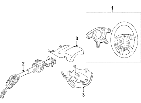 2006 Pontiac GTO Steering Column Diagram for 92148564