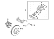 Cadillac SRX Brake Calipers Diagram - 89047678