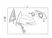 GMC Acadia Limited Side View Mirrors Diagram - 23453776