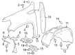 GMC Sierra 1500 Fender Splash Shield Diagram - 85542822