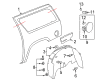 Cadillac Fender Splash Shield Diagram - 15938664