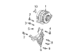 Saturn Alternator Bracket Diagram - 12567695