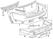 Cadillac Escalade ESV Bumper Diagram - 85659289