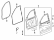 Chevy Silverado 1500 LTD Door Seal Diagram - 84741688