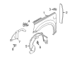 Pontiac Torrent Fender Splash Shield Diagram - 25950044
