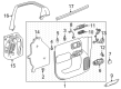 GMC Weather Strip Diagram - 84018432