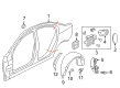 Chevy SS Fender Splash Shield Diagram - 92262998
