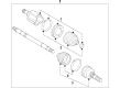 Cadillac XT6 Axle Shaft Diagram - 87832752