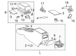 Pontiac Center Console Latch Diagram - 88972766