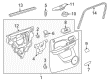 Cadillac Escalade EXT Door Moldings Diagram - 20794454