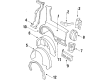 Cadillac DeVille Fender Splash Shield Diagram - 20609221